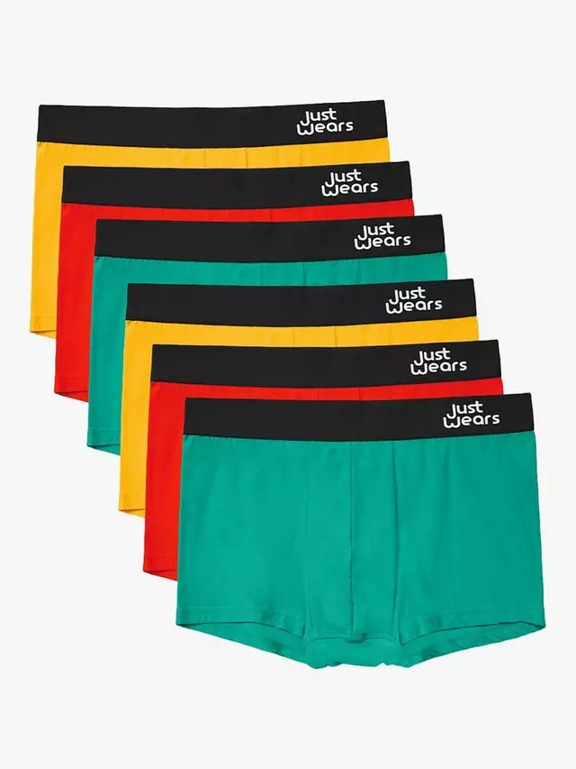 

Трусы JustWears Pro 6 шт, цвет red/yellow/green