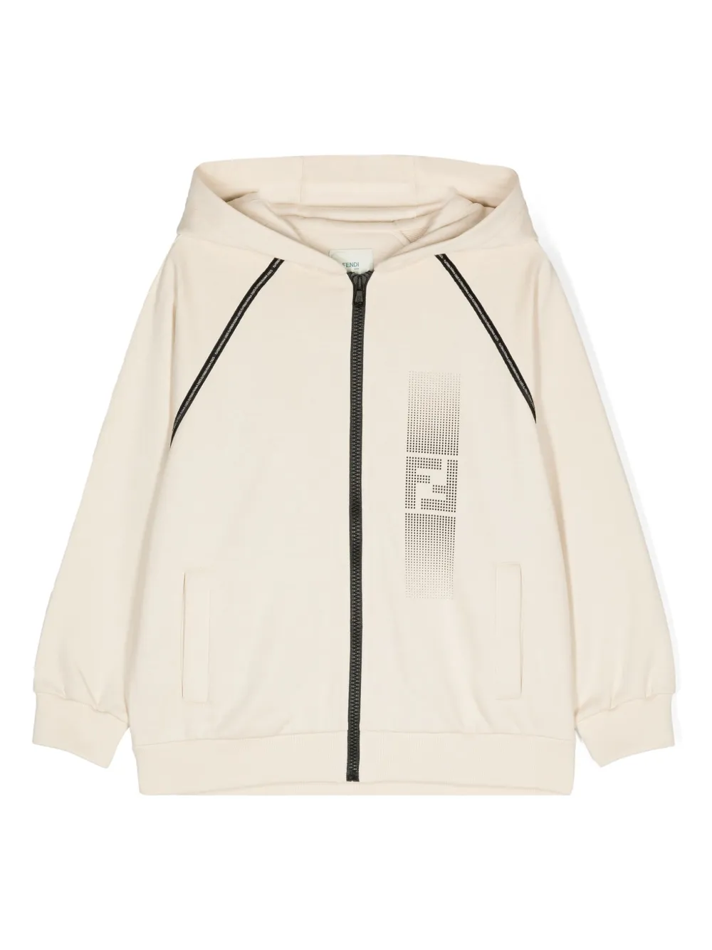 

Худи на молнии с логотипом FENDI KIDS, нейтральный