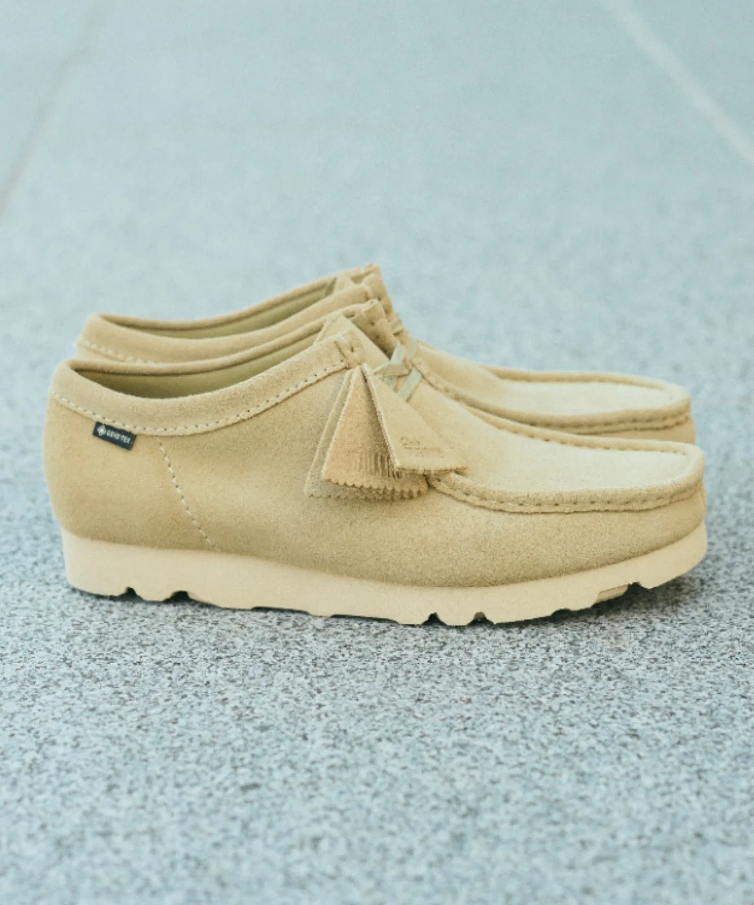 Мужские мокасины Clarks WALLABEE GTX бежевые — фото 2