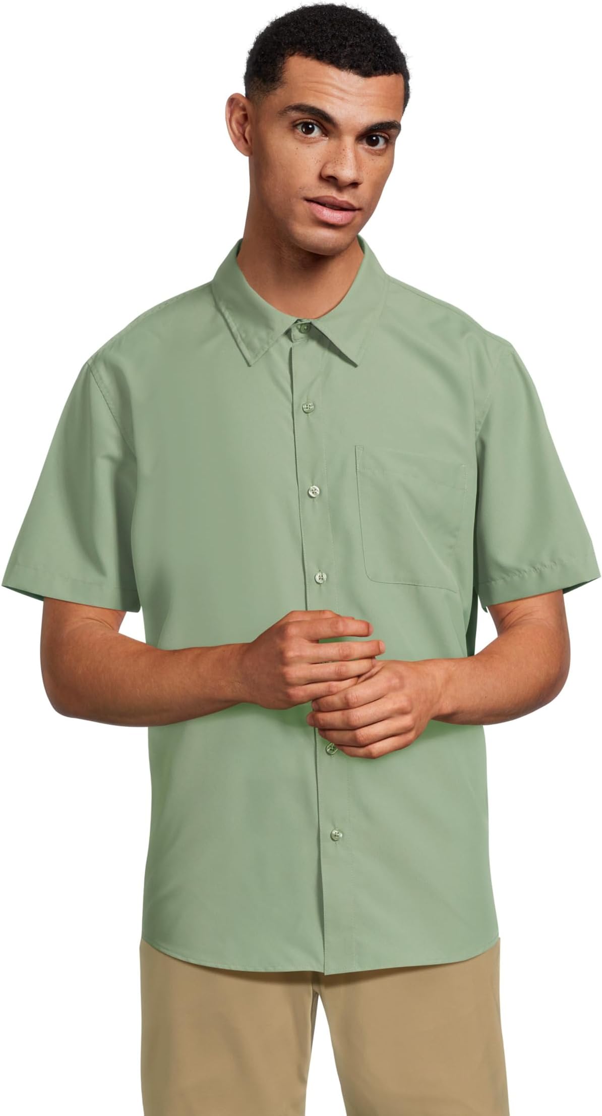 

Мужская рубашка AirExchange SolarShield с коротким рукавом Marmot, Agate Green