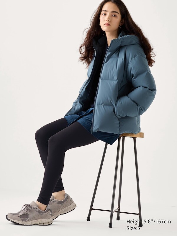 

Очень теплые хлопчатобумажные леггинсы heattech Uniqlo, черный