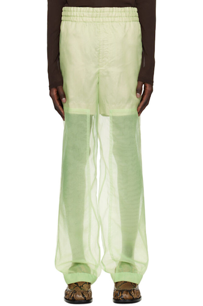 

Зеленые многослойные брюки Dries Van Noten