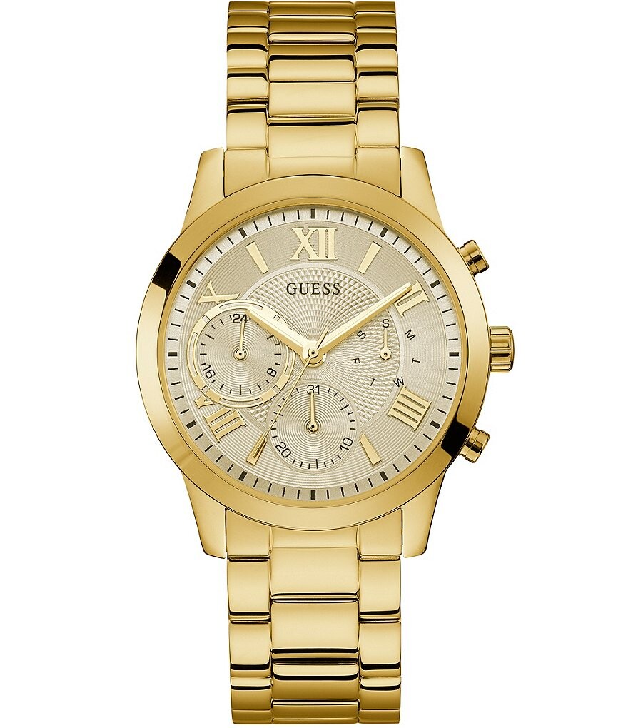 

Многофункциональные часы-браслет Guess с солнечной батареей, золотой