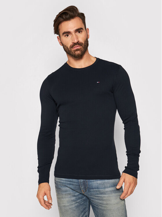 

Облегающий крой с длинными рукавами Tommy Jeans, черный