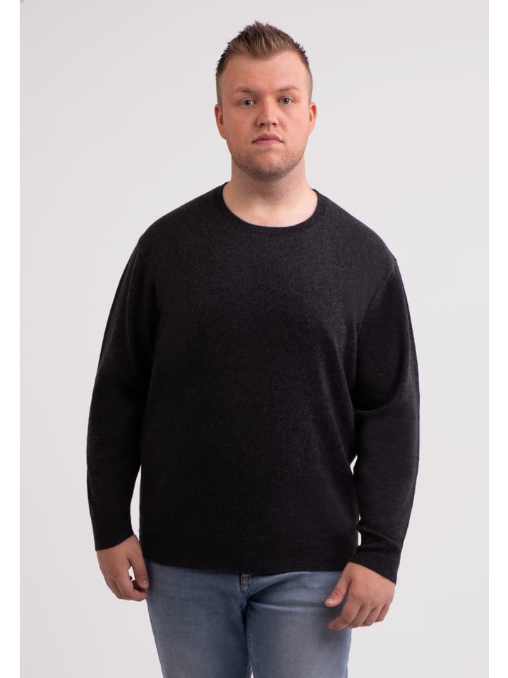 

Свитер с круглым вырезом цвета темного антрацита CASH-MERE.CH