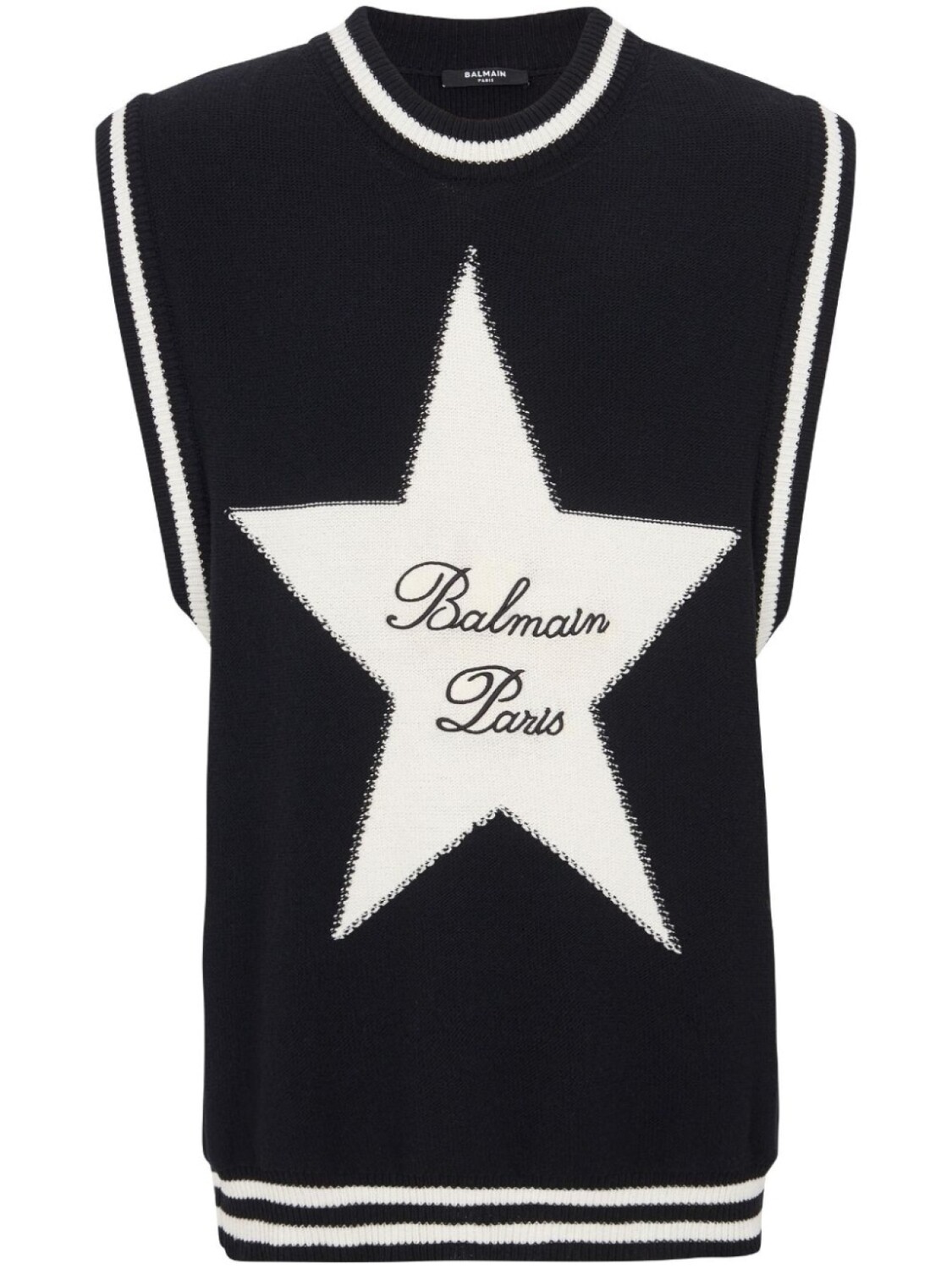 

Balmain джемпер Balmain Signature Star без рукавов, черный