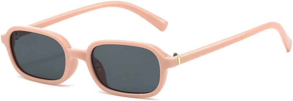 

Солнцезащитные очки для мужчин и женщин - защита UV400 - маленькая оправа, прозрачные цветные линзы, для занятий спортом на открытом воздухе и вождения DSVIGF, Pink Grey