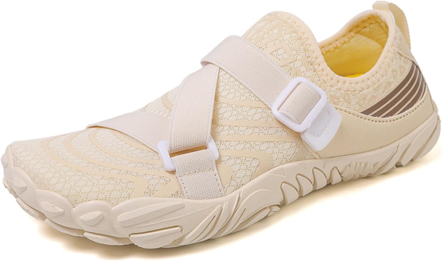 

Пляжные сандалии с толстой подошвой для мужчин и женщин - быстросохнущие водонепроницаемые тапки с амортизирующим комфортом, легкие походные сандалии для бассейна, отдыха и активного отдыха на природе Azttoztto, бежевый