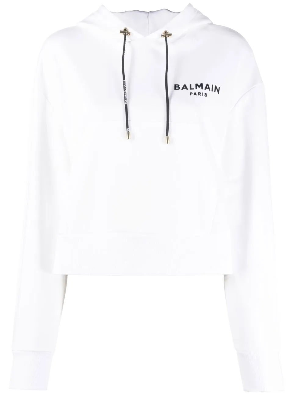

Худи с кулиской и логотипом BALMAIN, белый