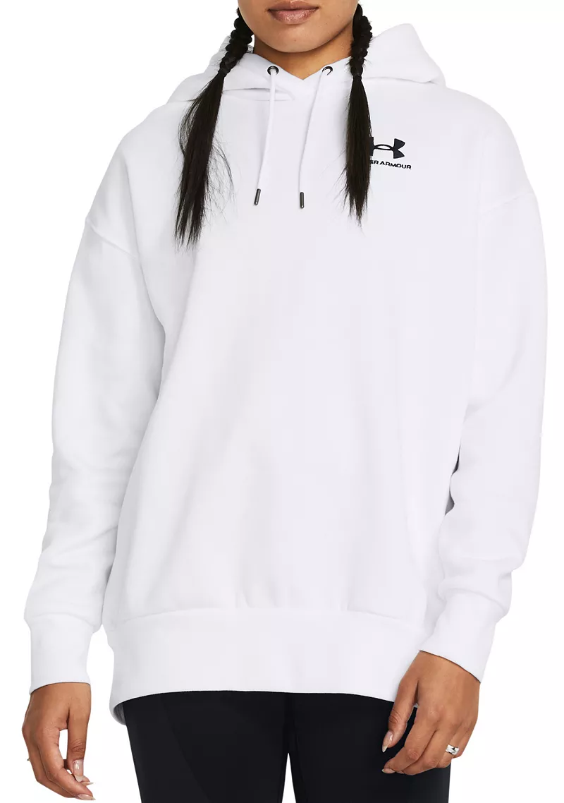 

Женская толстовка оверсайз из флиса Under Armour Icon, белый/черный