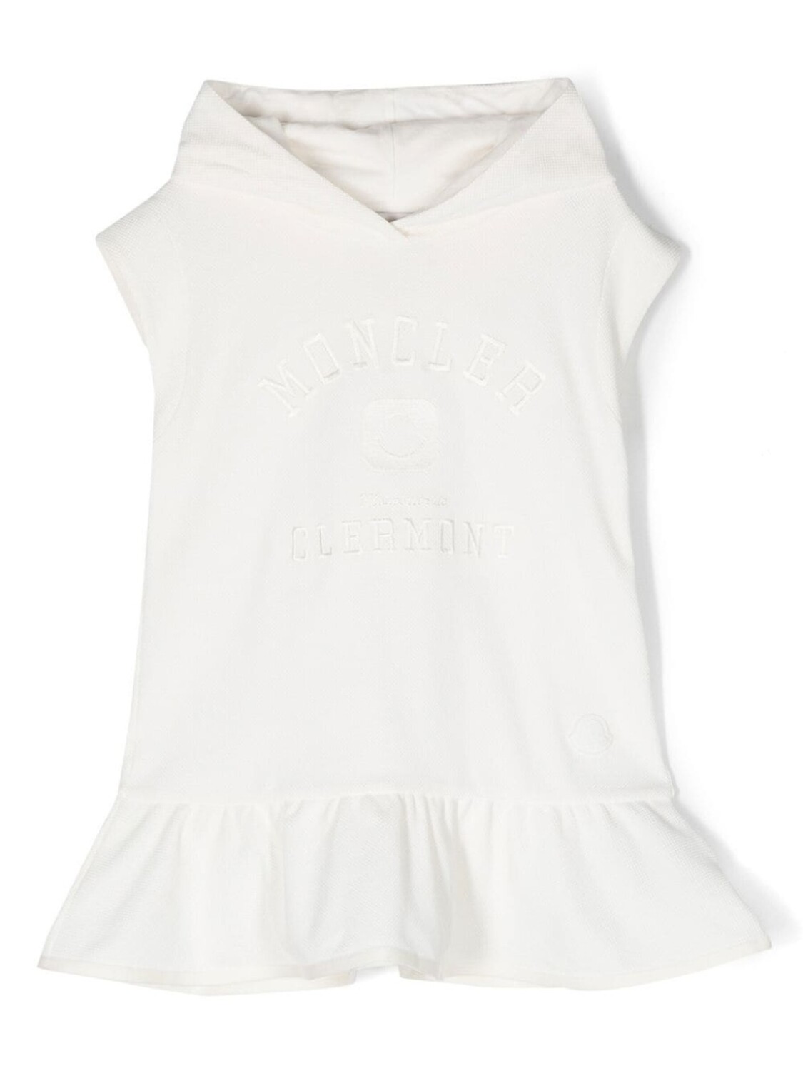 

Moncler Enfant платье-худи с оборками, белый