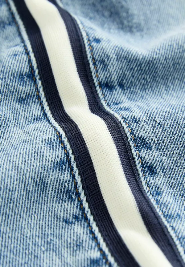 Джинсы свободного кроя с вышивкой по всей поверхности Next, Light Blue Side Stripe — фото 2