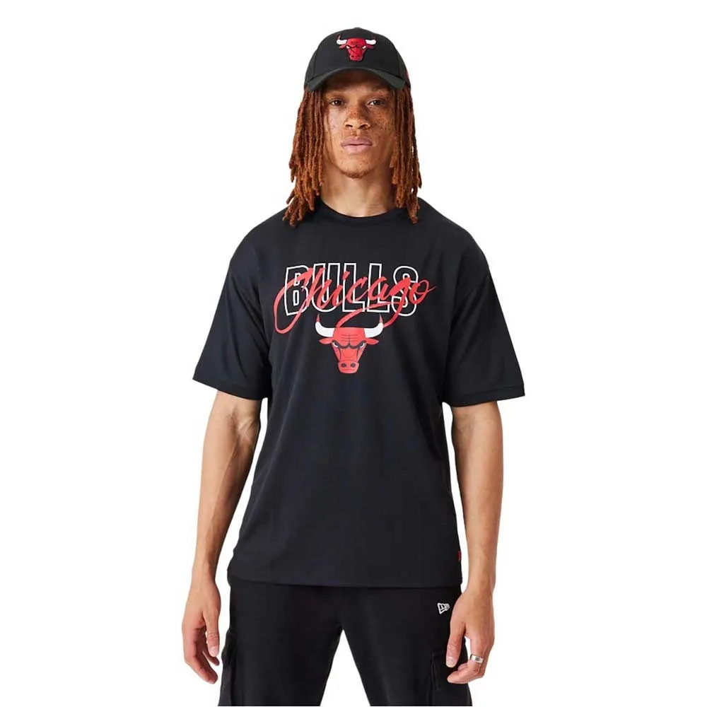 

Футболка с коротким рукавом New Era Script Os Mesh Chicago Bulls, черный