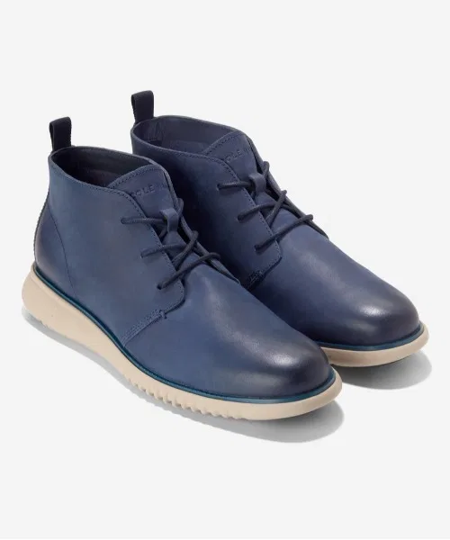 Ботинки чакка бренда Cole Haan из кожи, синие — фото 2