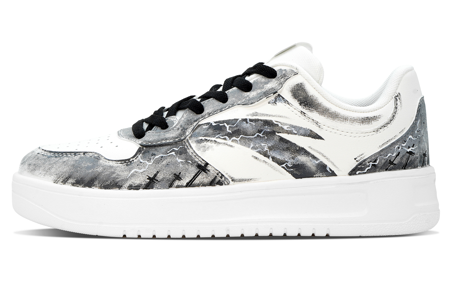 

ANTA Мужские повседневные износостойкие и легкие низкие кроссовки для скейтбординга gray white