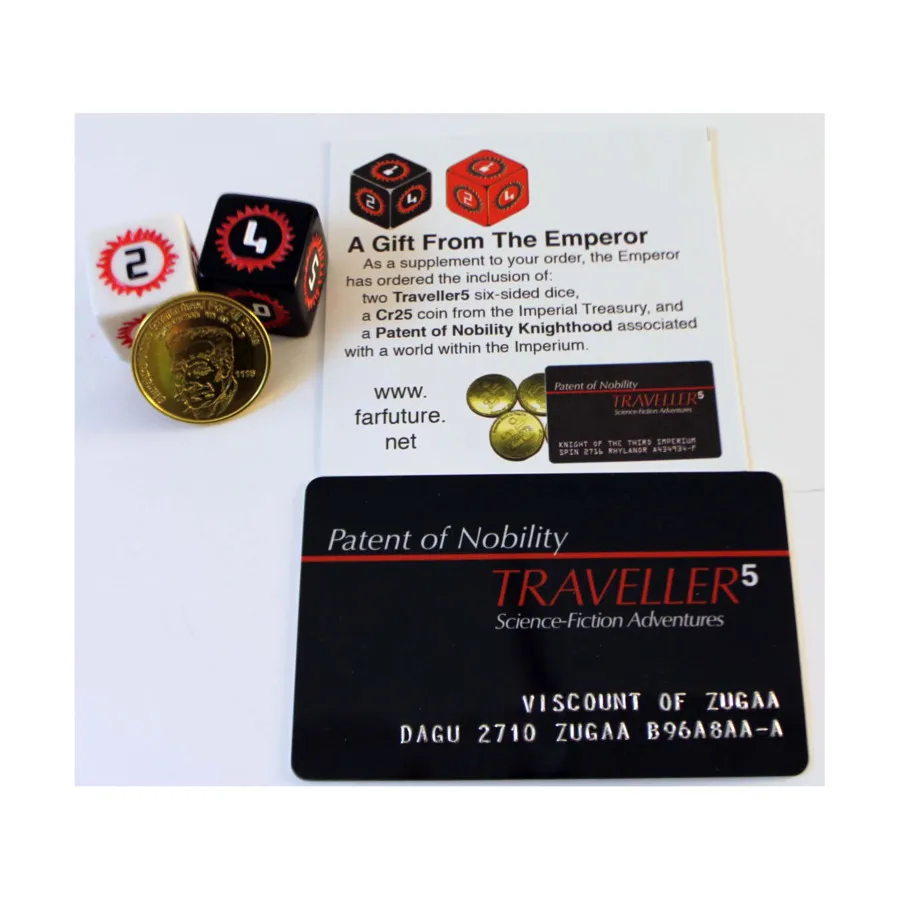 

Бонусные предметы Traveller5 на Kickstarter, Traveller5