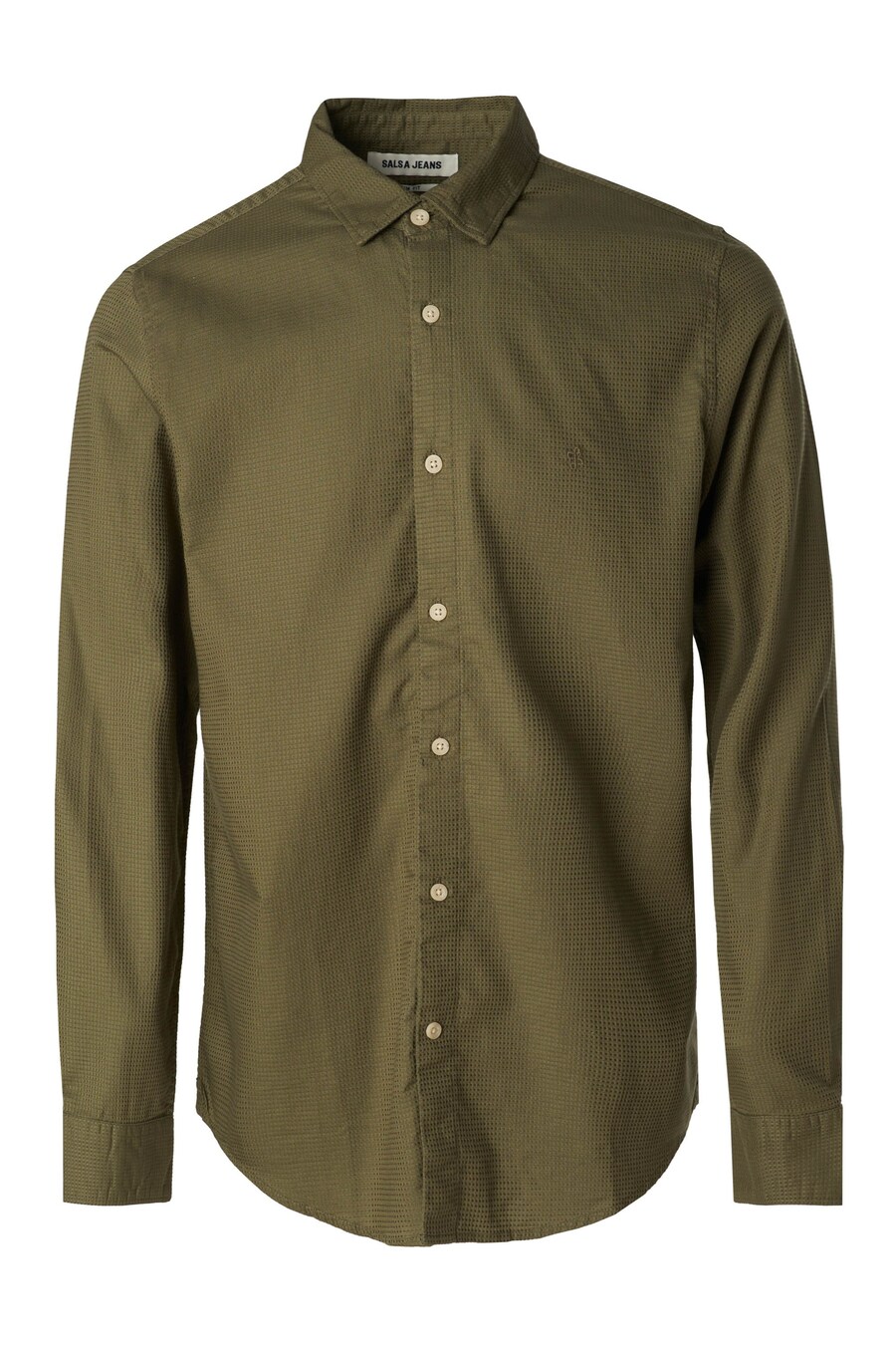 

Приталенная рубашка на пуговицах Salsa Jeans ANDERE, цвет Green/Olive/Dark green