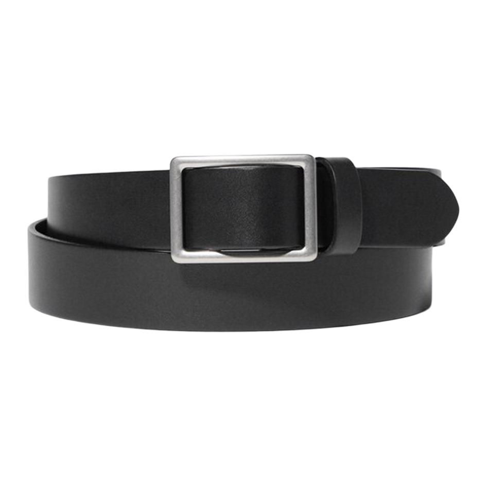 

UNIQLO Кожаный ремень унисекс разноцветный шириной 3 см, Black