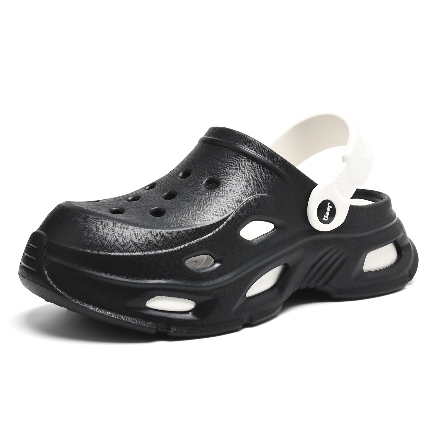 Jeep EVA Clogs мужские черно-белые — фото 3