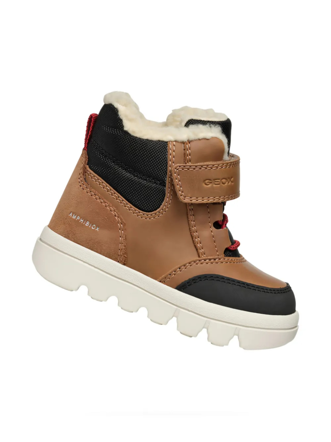 Ботильоны с меховой подкладкой Geox Kids, коричневый — фото 2
