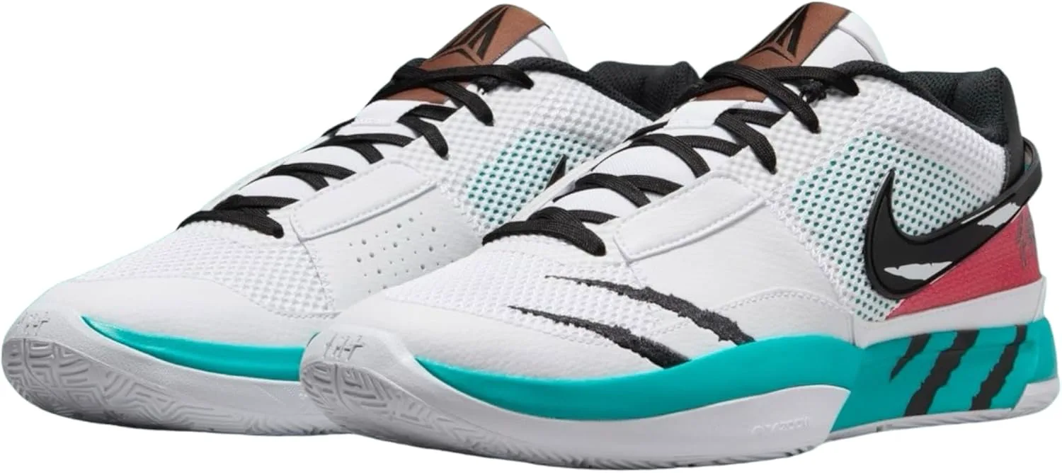 Баскетбольные кроссовки Nike Men's Ja 1, белый/черный/зеленый — фото 2