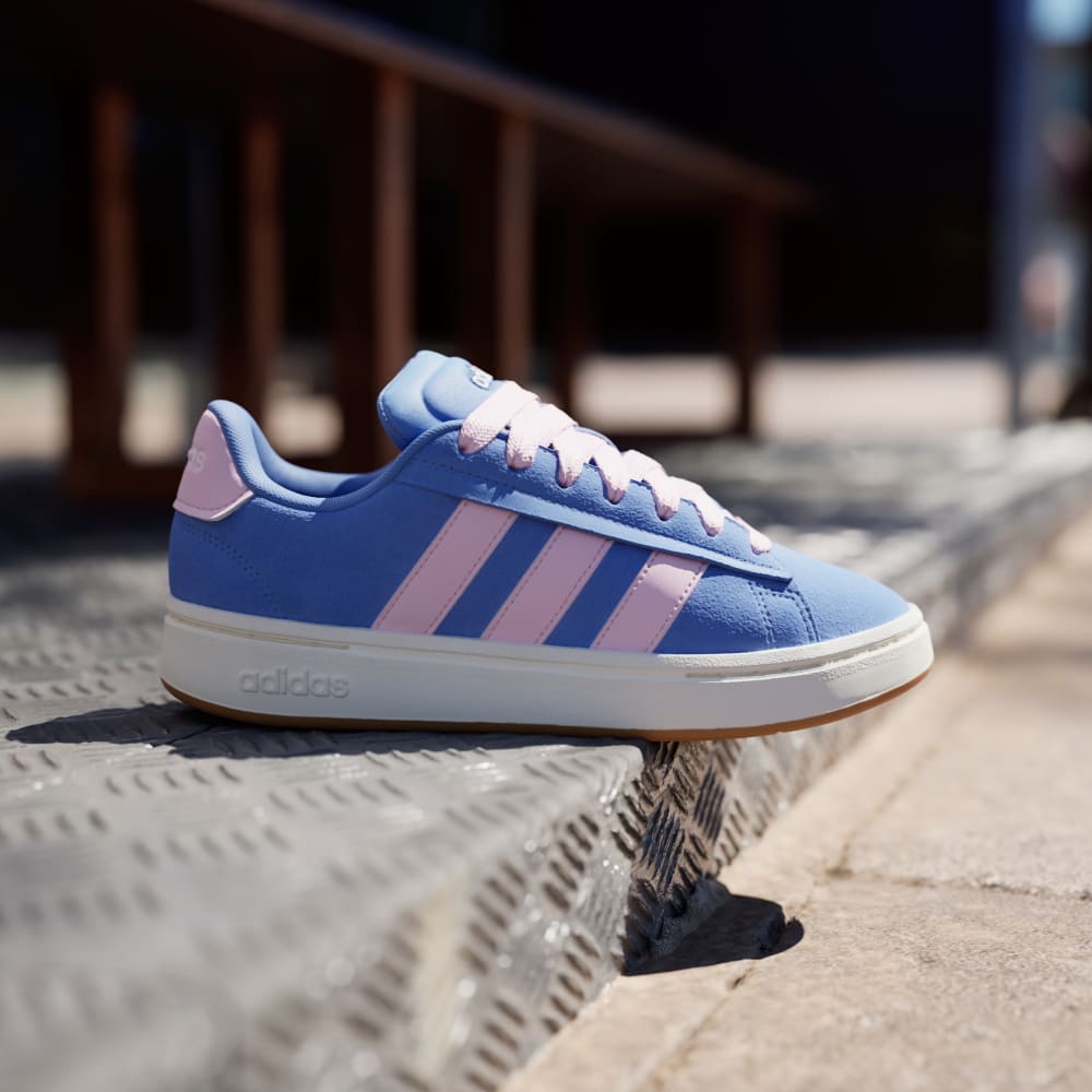 Кроссовки Adidas Grand Court Alpha Shoes, цвет Blue Fusion/Clear Pink/Gum — фото 2
