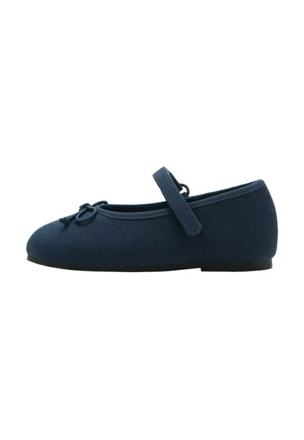 Детские балетки с ремешком на щиколотке Mango Kids, Dark Blue — фото 2