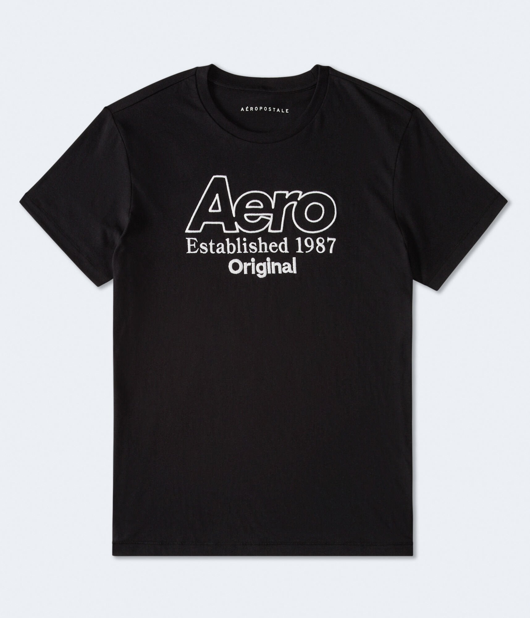 

Футболка с оригинальным логотипом Aeropostale, черный