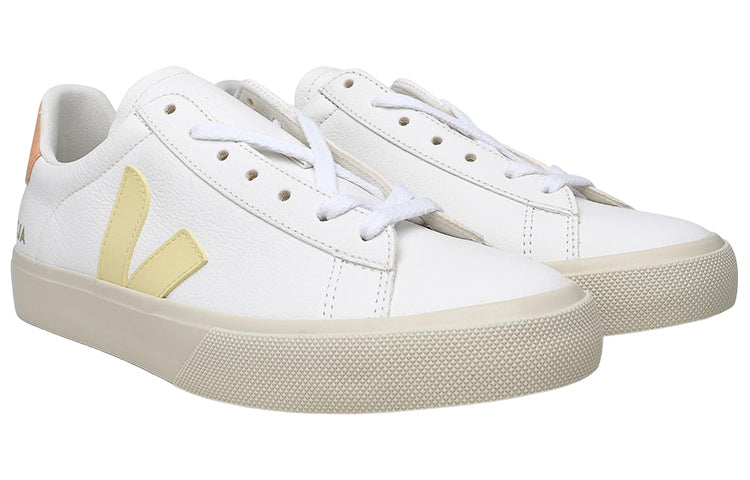 Кроссовки Veja Campo Chromefree Lace-Up Sneakers 'White Yellow Oragne' CP0503140, белый — фото 4
