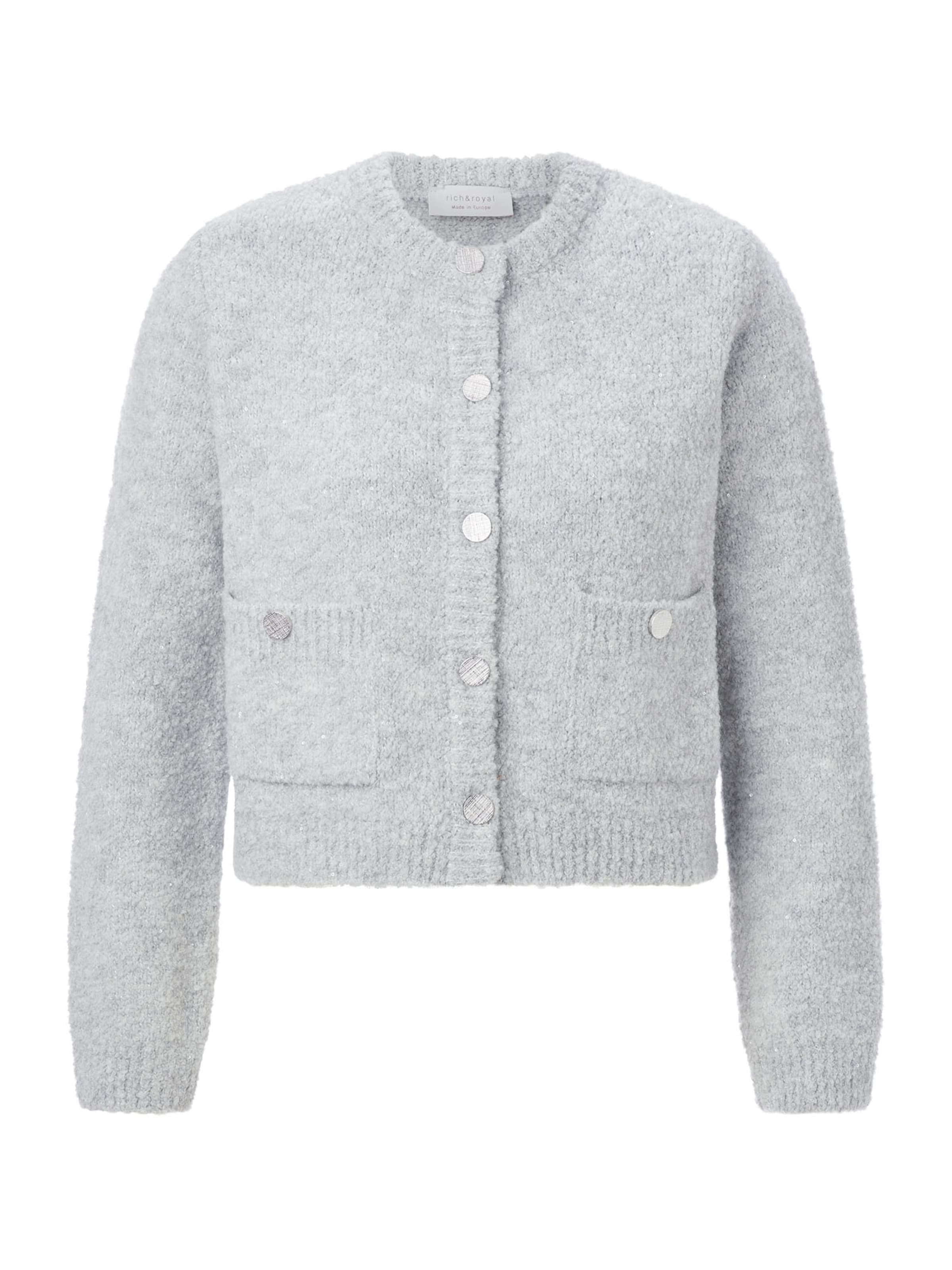 

Rich & Royal Вязаный кардиган в сером цвете