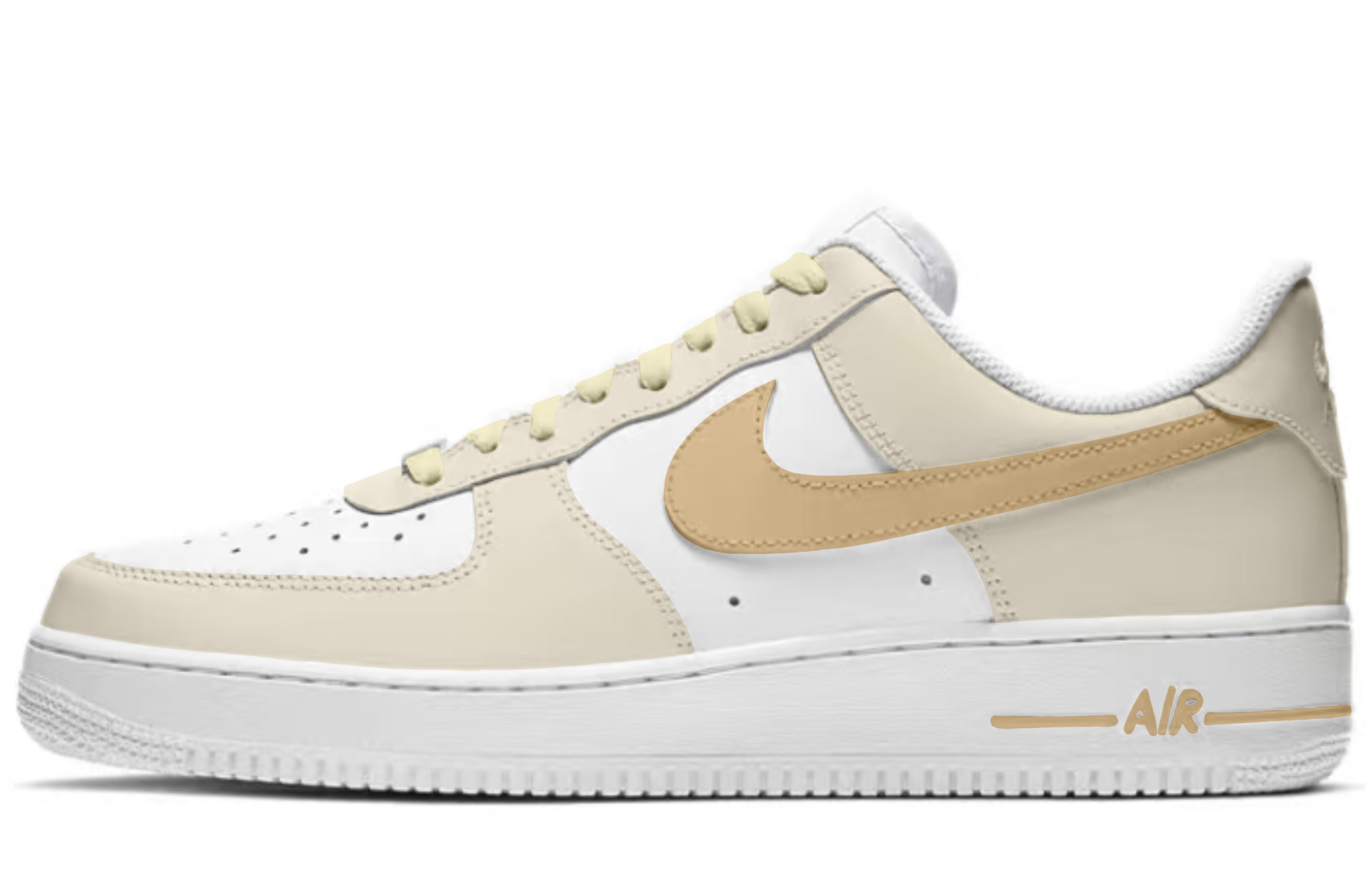 

Nike Износостойкие и легкие низкие кроссовки для скейтбординга Air Force 1, мужские, желтые, белые