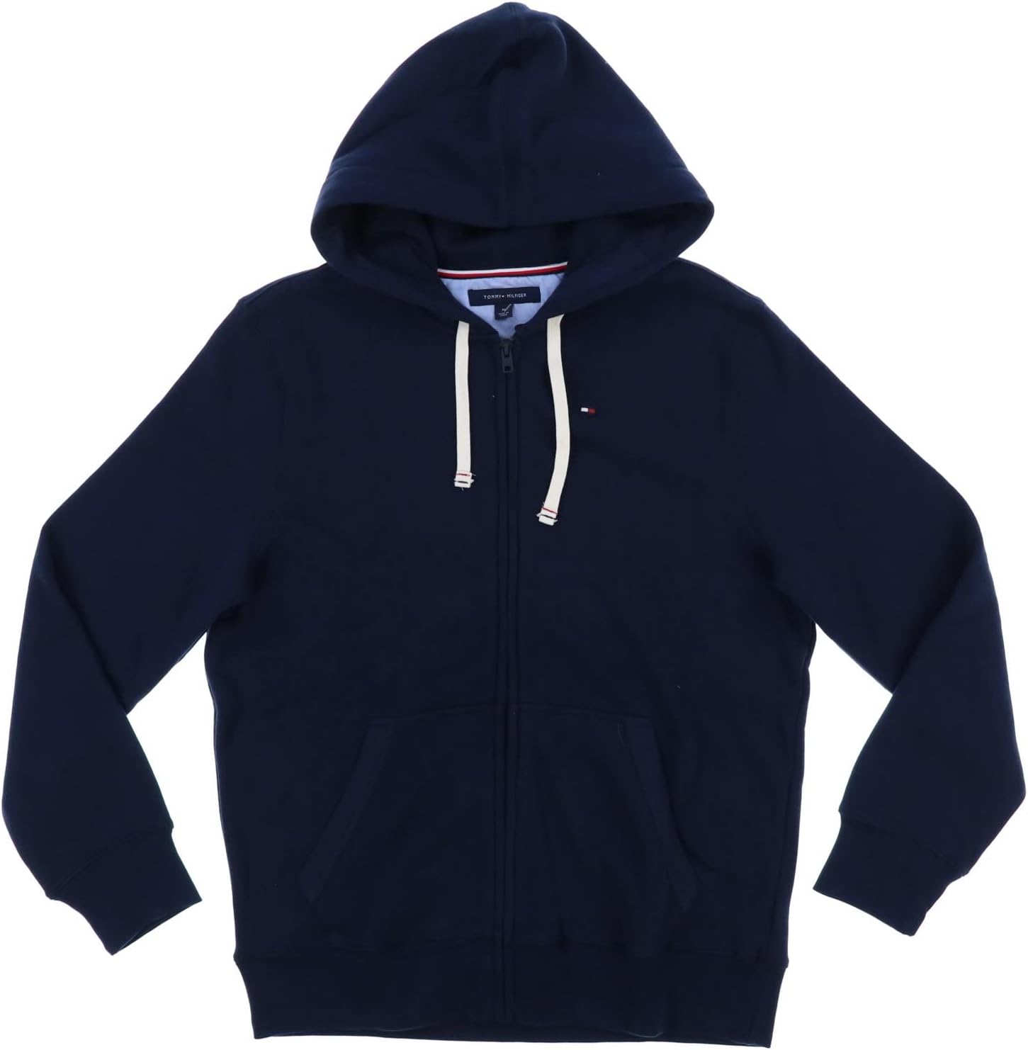 Мужская толстовка с капюшоном Tommy Hilfiger Big and Tall на молнии, Navy Blazer — фото 4
