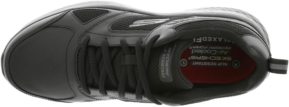 Мужские кроссовки Skechers Skech-lite Pro Skaut с атлетическим дизайном, противоскользящие, для сферы общественного питания, черный — фото 2
