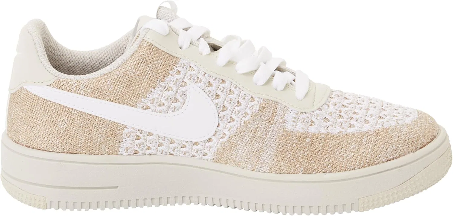 Мужские баскетбольные кроссовки Nike Air Force 1 Flyknit 2.0, Light Bone White Khaki Desert Khaki — фото 4