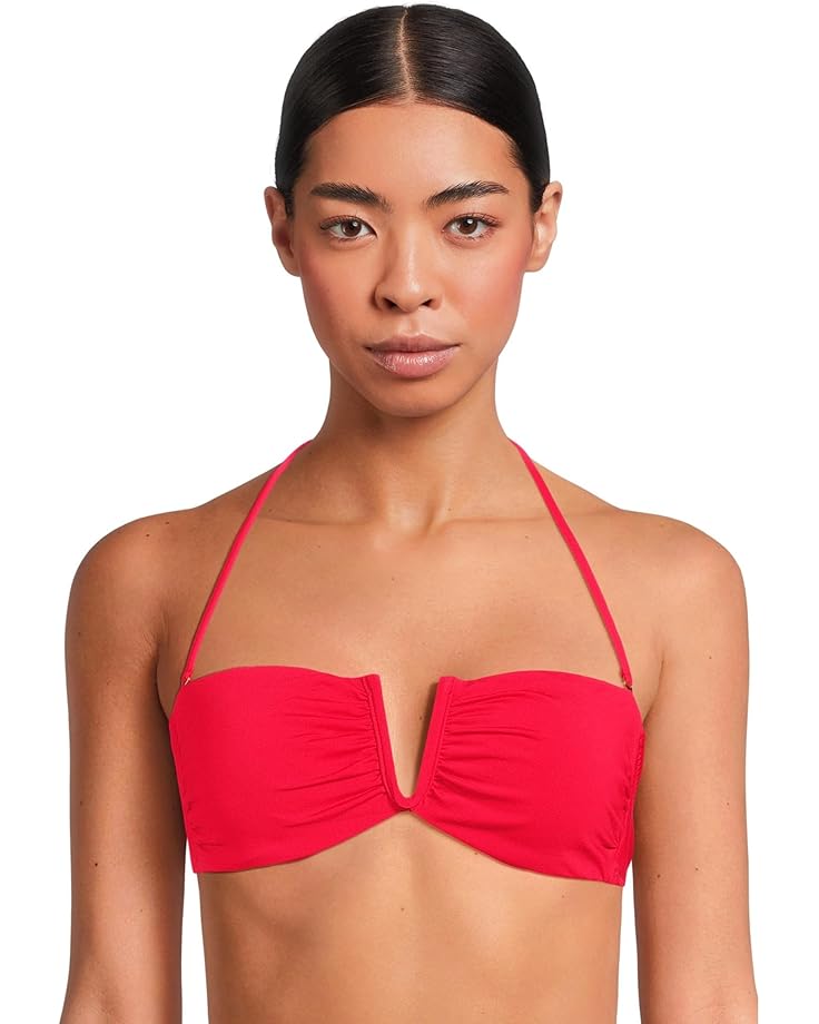 

Пляжный топ BECCA Color Code Brinley V Wire Bandeau Top, цвет Fire