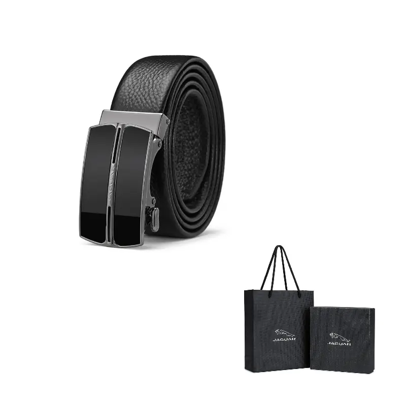 

JAGUAR Кожаный ремень мужской черный, Black