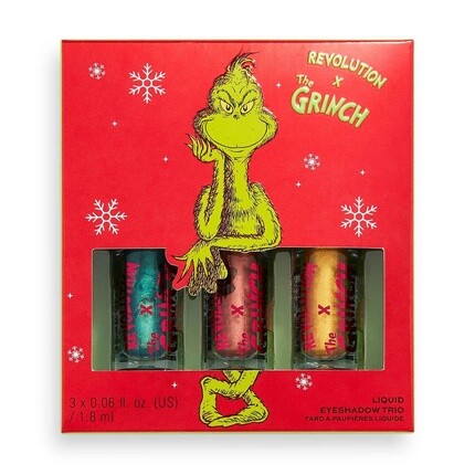

Рождественский набор жидких теней для век The Grinch Don't Give A Grinch, Makeup Revolution