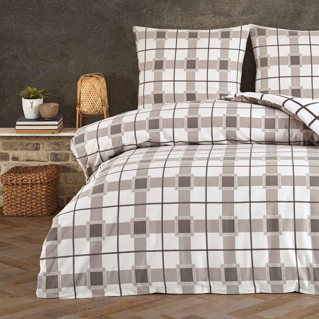 

Зимний комплект постельного белья Biber 135 x 200 см, 100 % хлопок, фланель, 2 предмета, пододеяльник в клетку/Коричнево-бежевый Buymax, Коричневый, Зимний комплект постельного белья Biber 135 x 200 см, 100 % хлопок, фланель, 2 предмета, пододеяльник в кл