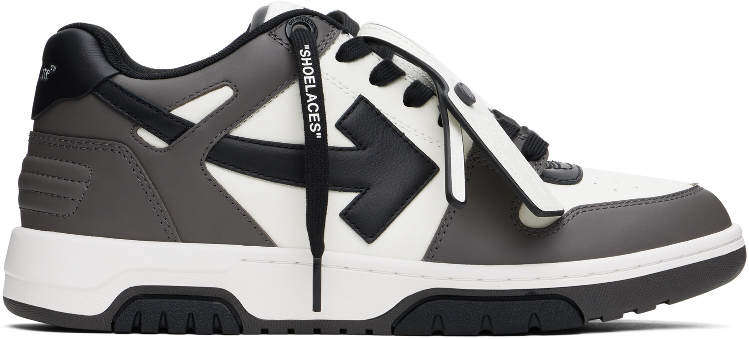 

Белые и серые кроссовки для офиса Off-White, темно-серый/черный