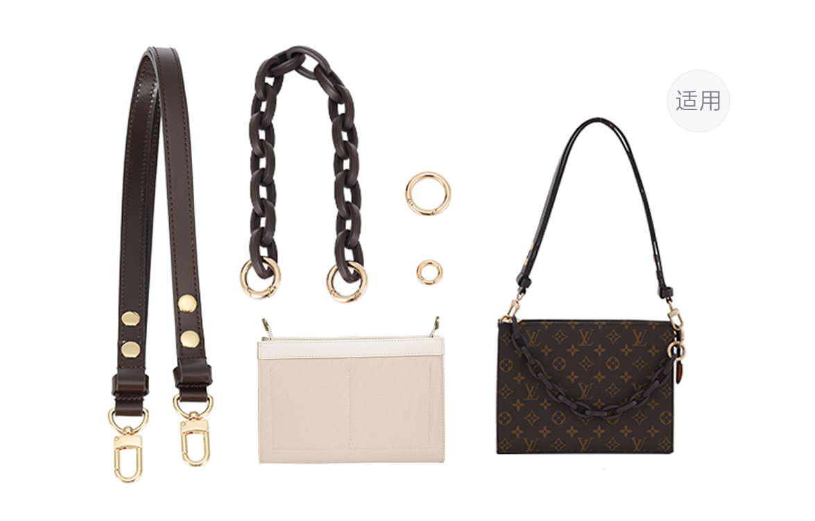 

Lan Bao Fan Кожаный ремешок для сумки женский коричневый