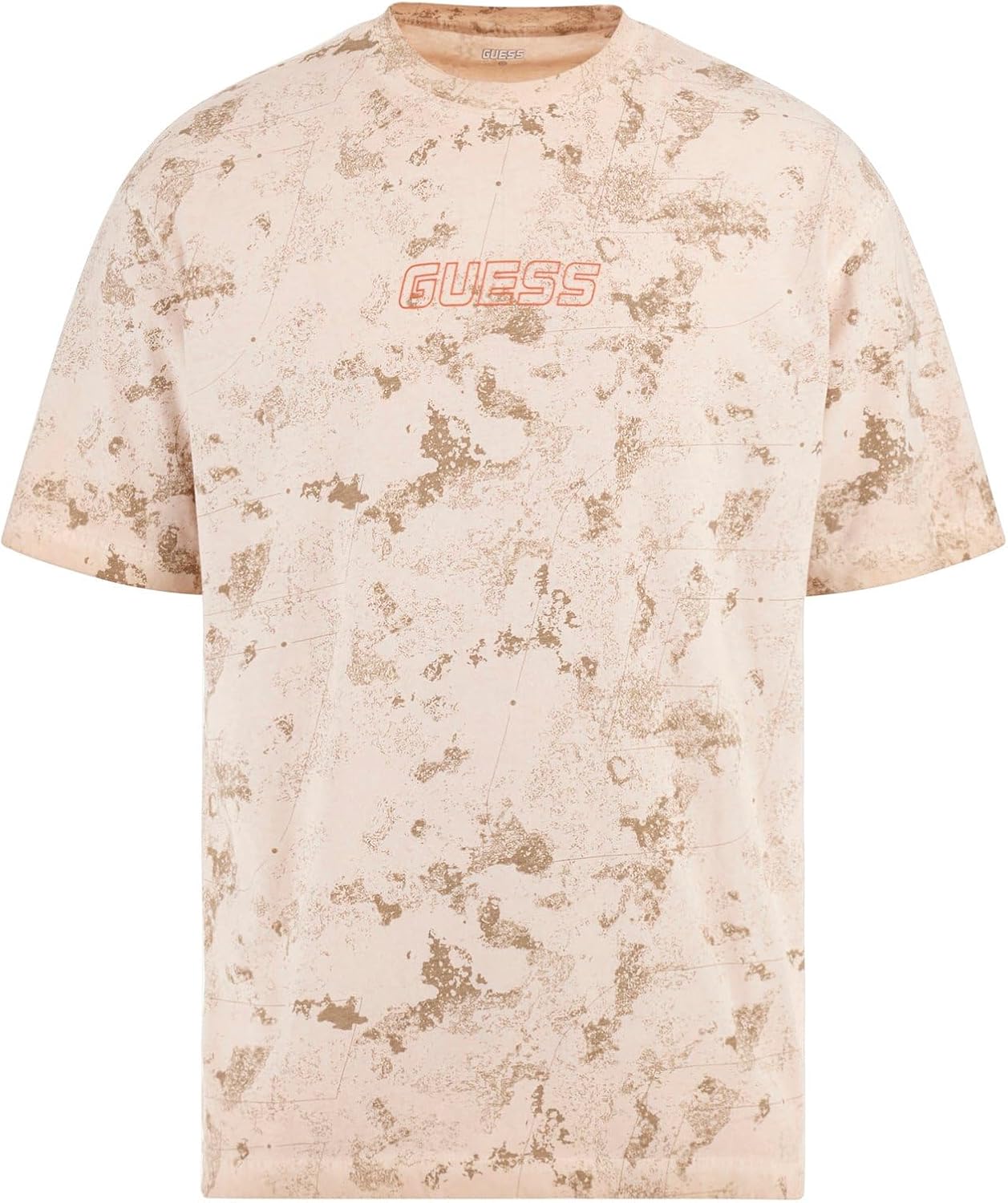 

Мужская футболка GUESS Eco Muscari с длинным рукавом, Light Mink Abstract Aop