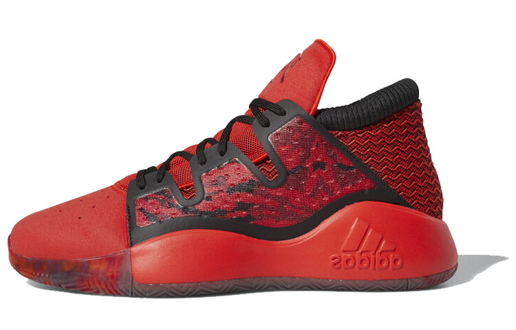 

Баскетбольные кроссовки PRO Vision мужские низкие красные/черные Adidas