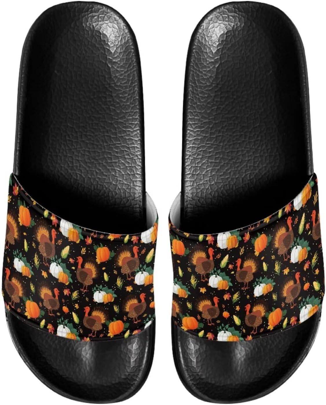 

Шлепанцы для женщин и мужчин, нескользящие тапочки для душа Judentidos, Thanksgiving Cute Turkeys