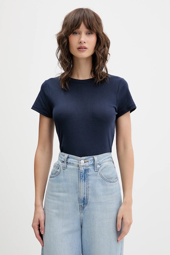 

Хлопковая футболка Hollister Co., темно-синий