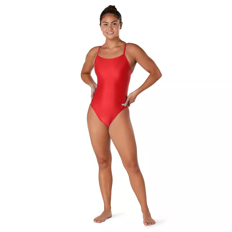 Женские эко-однотонные кроссовки Speedo с функцией Flyback, красный — фото 2