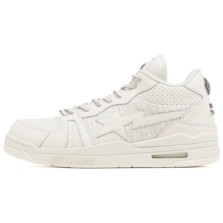 

Кроссовки A BATHING APE Clutch Sta Skateboarding Shoes Men Mid-top, белый