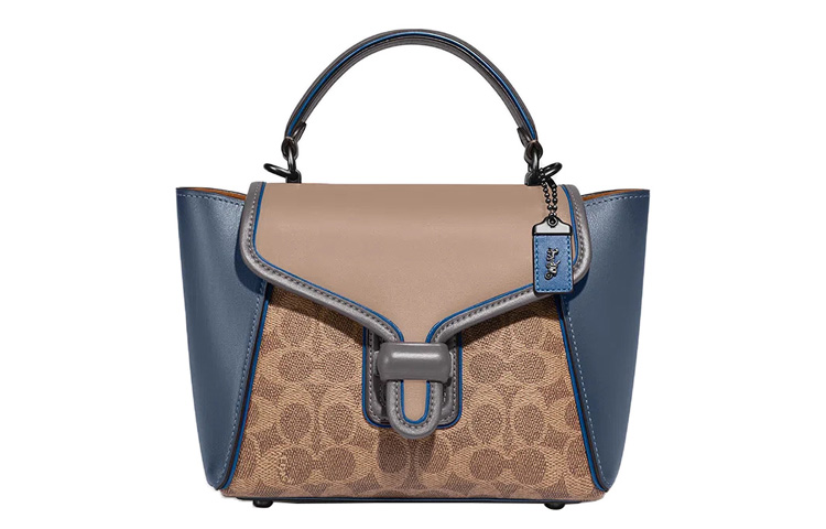 

Курьерская кожаная сумка через плечо, кроссбодди, женская сумка коричневая желтая синяя COACH