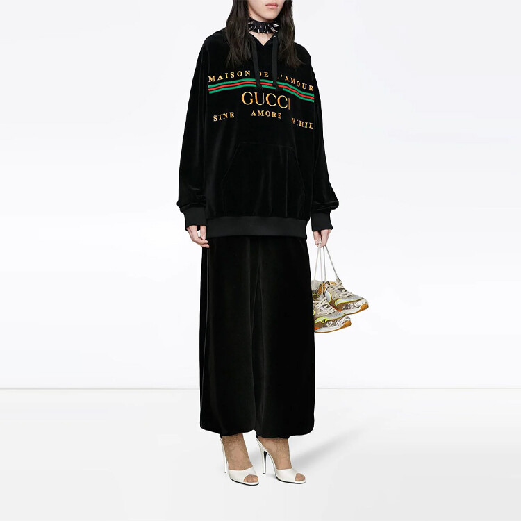 Трикотажные спортивные штаны женские черные Gucci — фото 2
