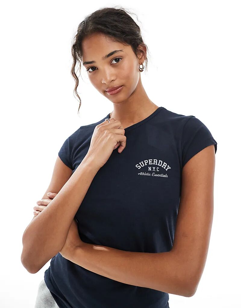 

Футболка Superdry Athletic Essential Slub в цвете Eclipse Navy