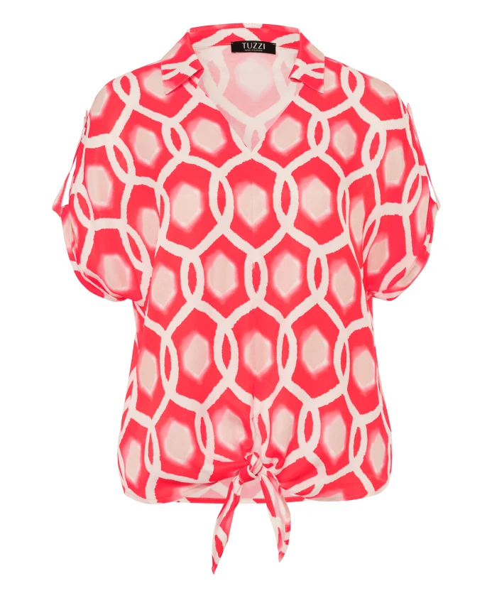 

Блузка Lobster Bay с завязками Tuzzi, красный